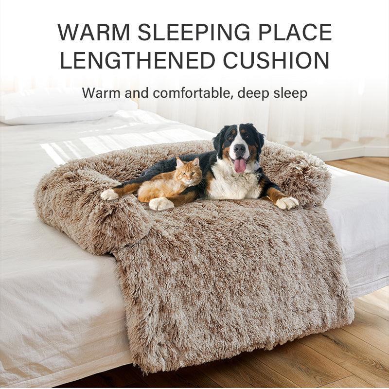 PawFriends Pet Sofa Bed Dog Calming Sofa Cover Protector Cushion Plush Mat L - John Cootes