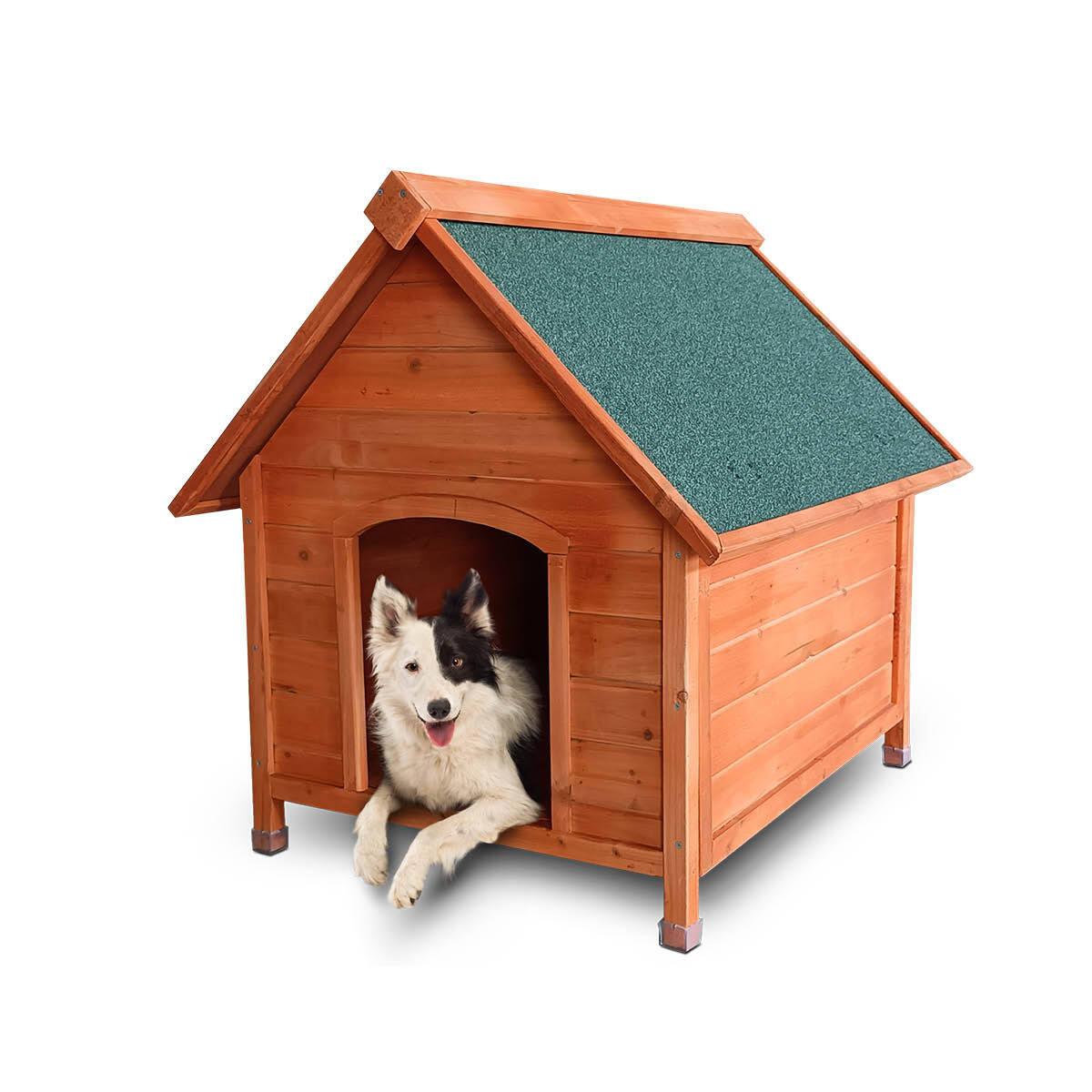 Pet Basic Dog Kennel A Frame Weather Resistant Timber Elevated Base 103cm - John Cootes
