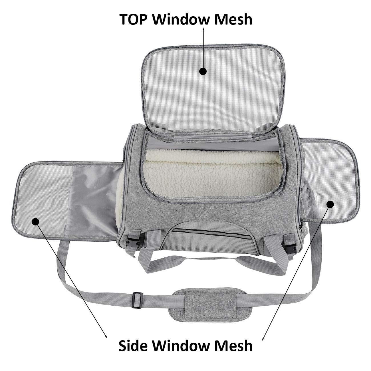 Pet Carrier Bag Travel Bag for Cats and Small Dogs Cozy Bed, Shoulder Strap - John Cootes