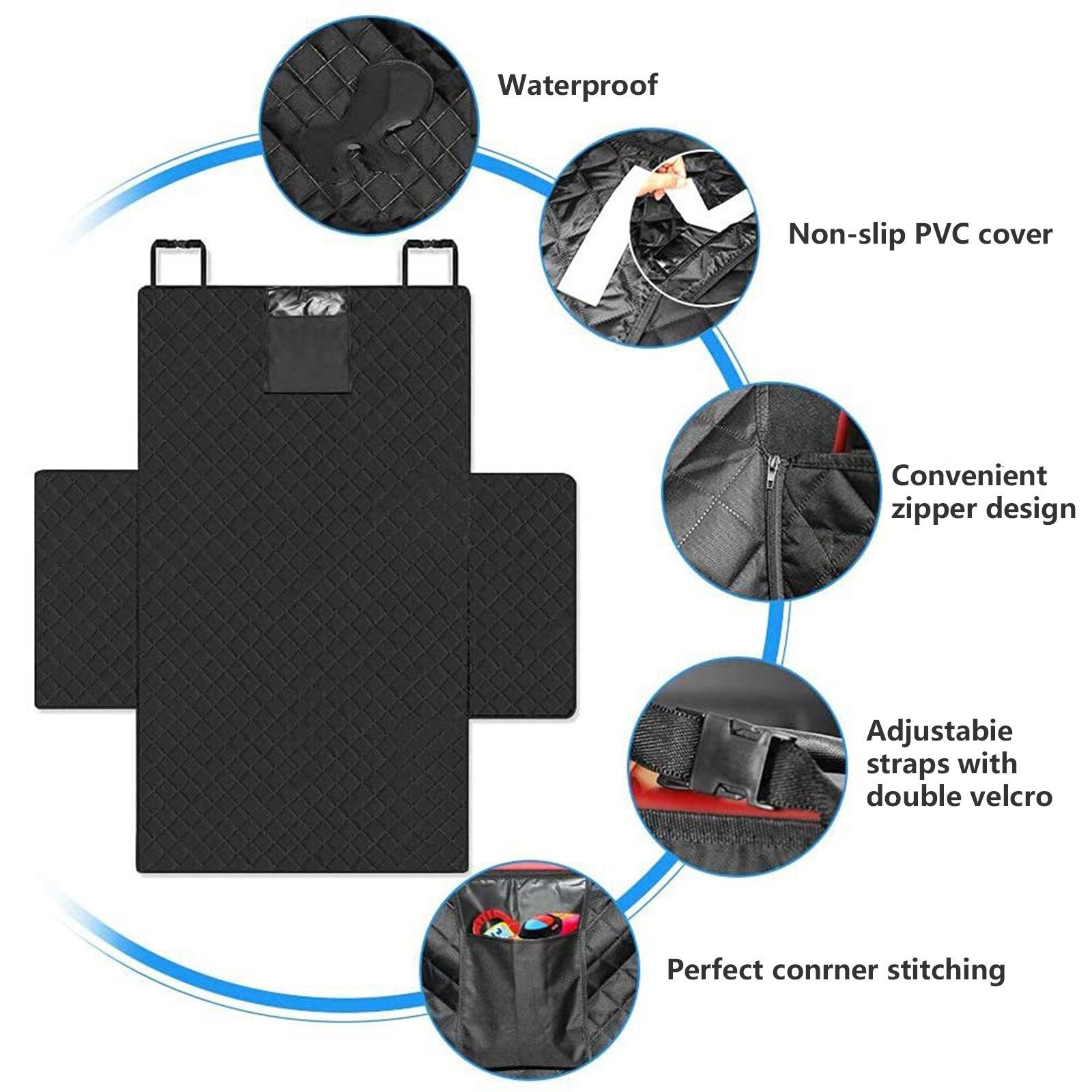 Pet Dog Car Back Seat Cover Anti Dirty Oxford Waterproof Fabric Protector Mat L - John Cootes