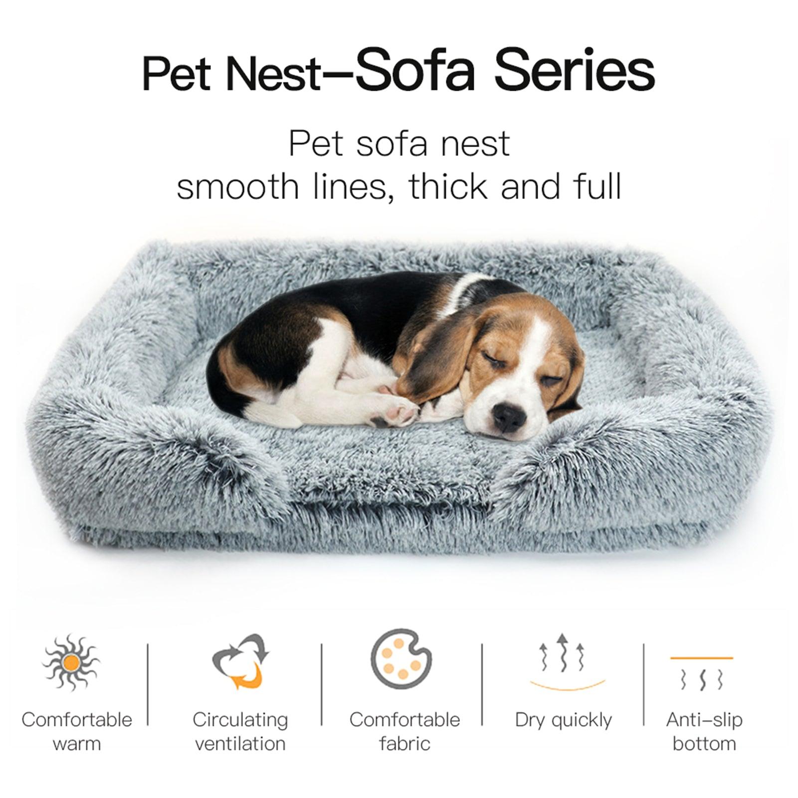 Pet Dog Comfort Bed Plush Bed Comfortable Nest Removable Cleaning Kennel XL - John Cootes