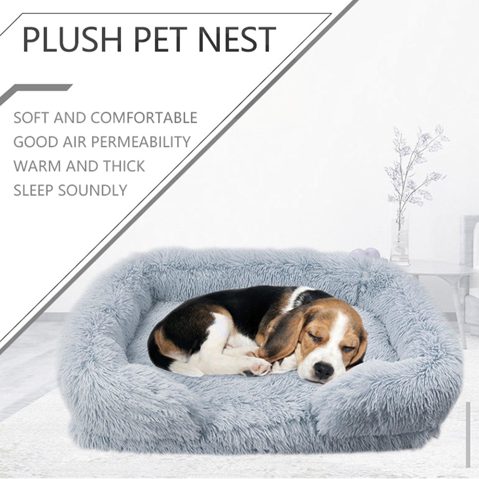 Pet Dog Comfort Bed Plush Bed Comfortable Nest Removable Cleaning Kennel XL - John Cootes