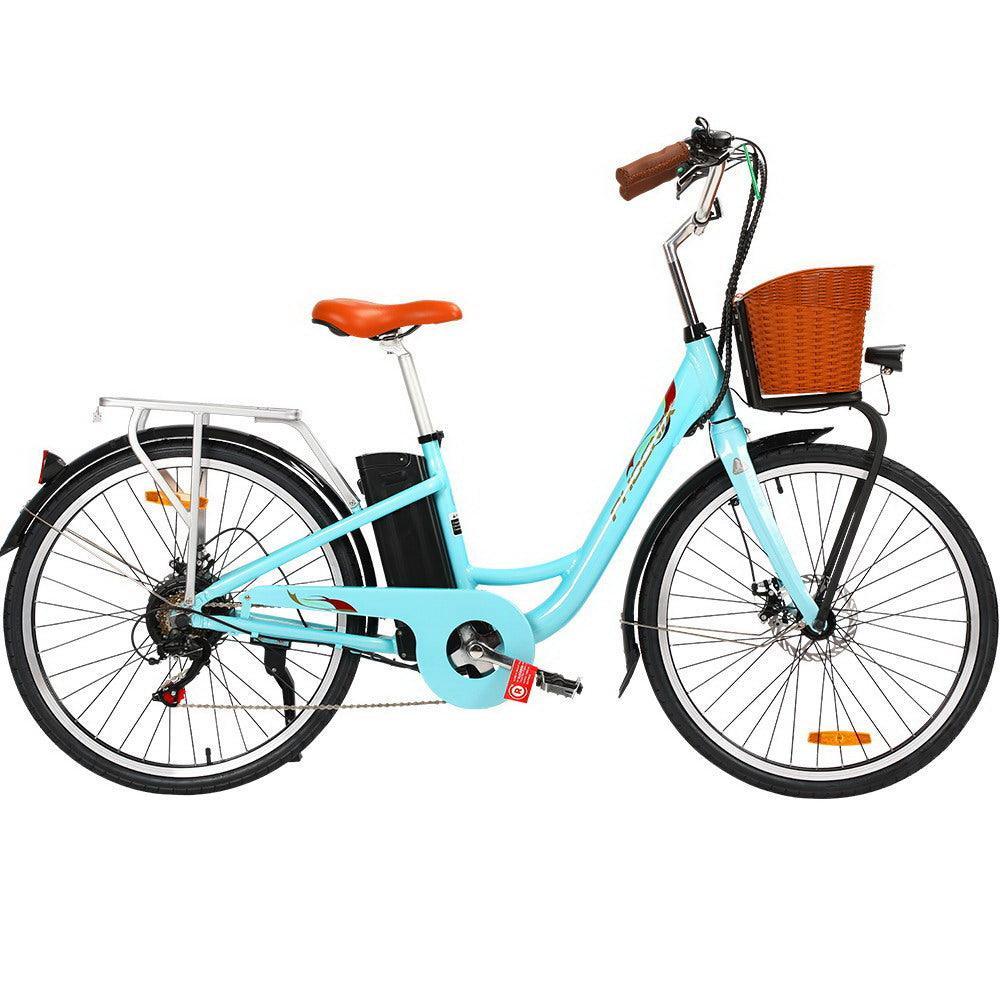 Phoenix 26 inch Electric Bike City Bicycle eBike e-Bike Urban Blue - John Cootes