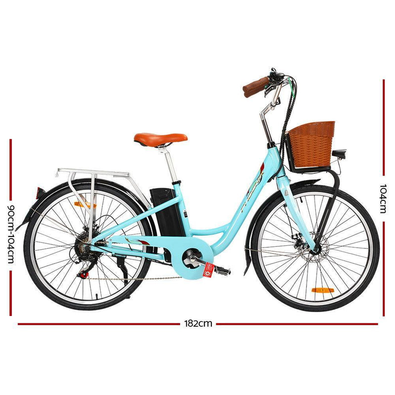 Phoenix 26 inch Electric Bike City Bicycle eBike e-Bike Urban Blue - John Cootes