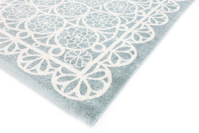 Piccolo Aqua White Doily Kids Rug 120x170cm - John Cootes