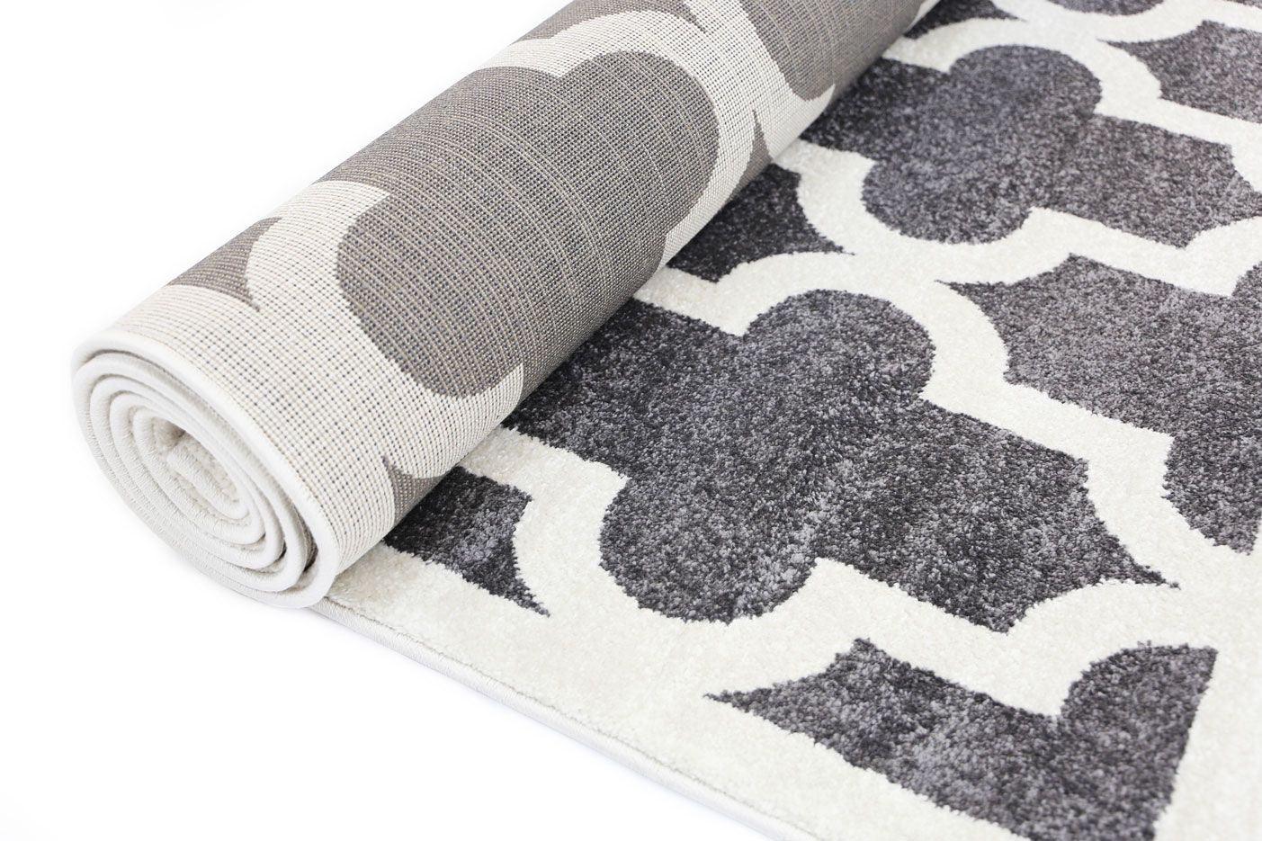 Piccolo Charcoal and White Stars Kids Rug 160x230cm - John Cootes