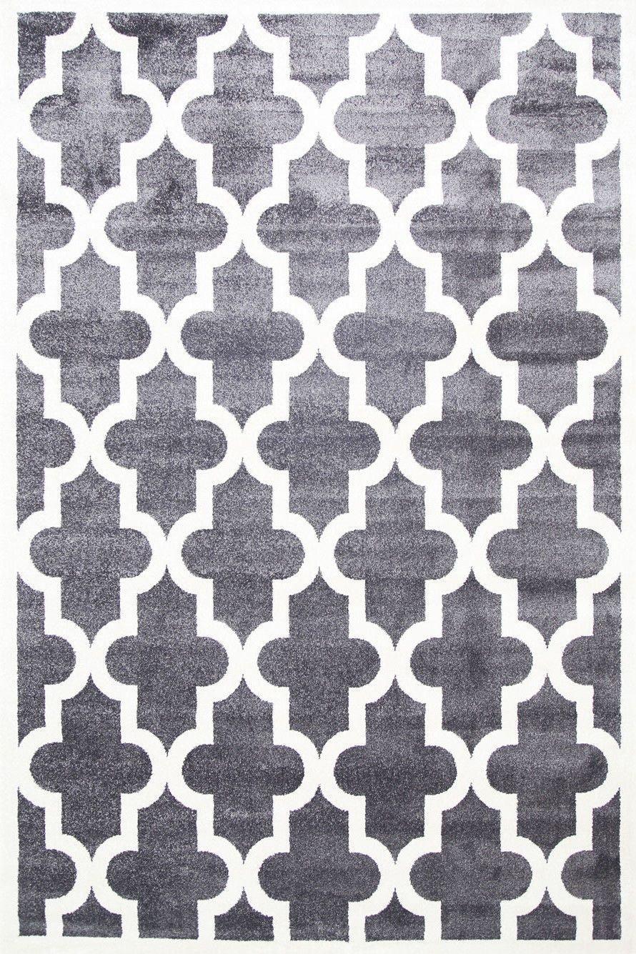 Piccolo Charcoal and White Stars Kids Rug 160x230cm - John Cootes