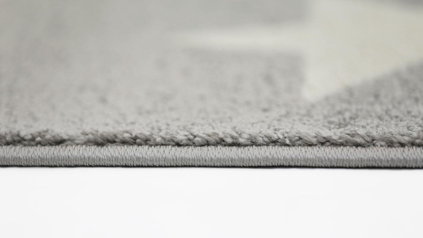 Piccolo Light Grey and White Stars Kids Rug 120x170cm - John Cootes