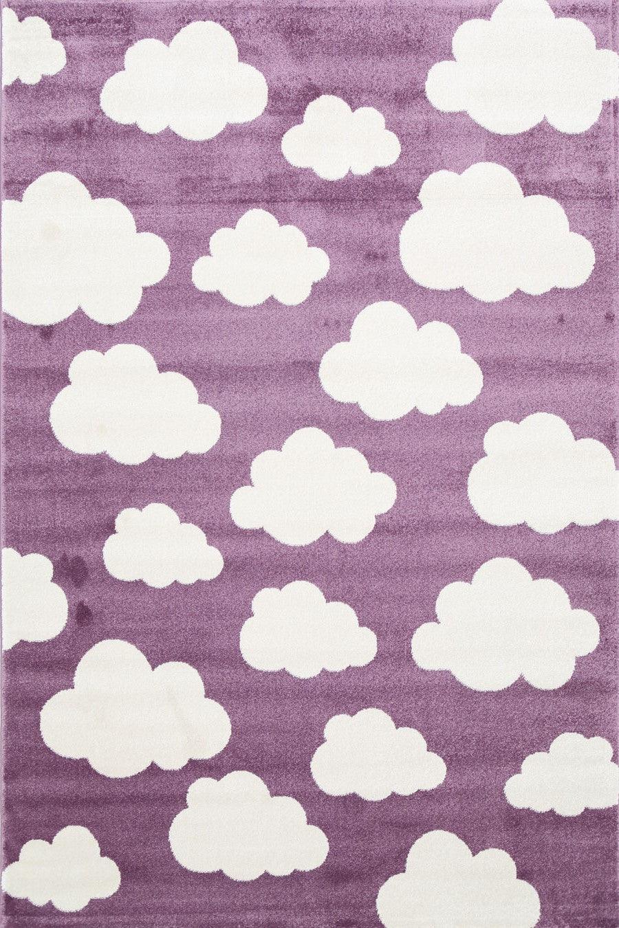 Piccolo Pink and White Cloud Kids Rug 120x170cm - John Cootes