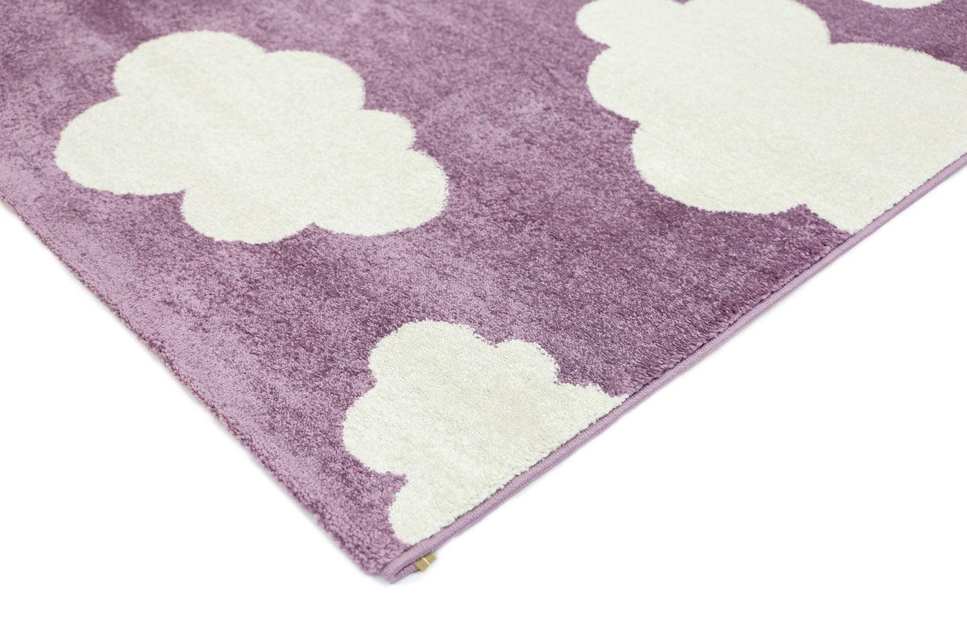 Piccolo Pink and White Cloud Kids Rug 120x170cm - John Cootes