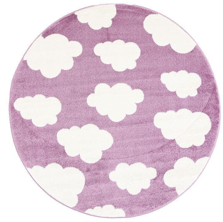 Piccolo Pink and White Cloud Kids Rug 120x170cm - John Cootes