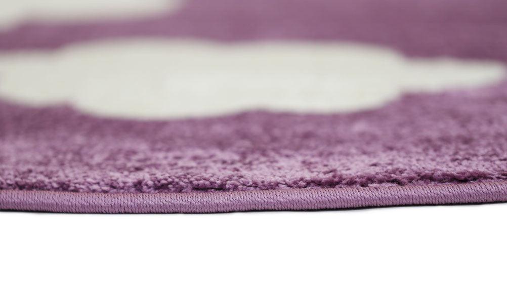 Piccolo Pink and White Cloud Kids Rug 120x170cm - John Cootes