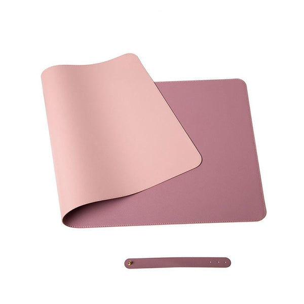 Pink 120cm*60cm Dual Side Office Desk Pad Waterproof PU Leather Computer Mouse Pad - John Cootes