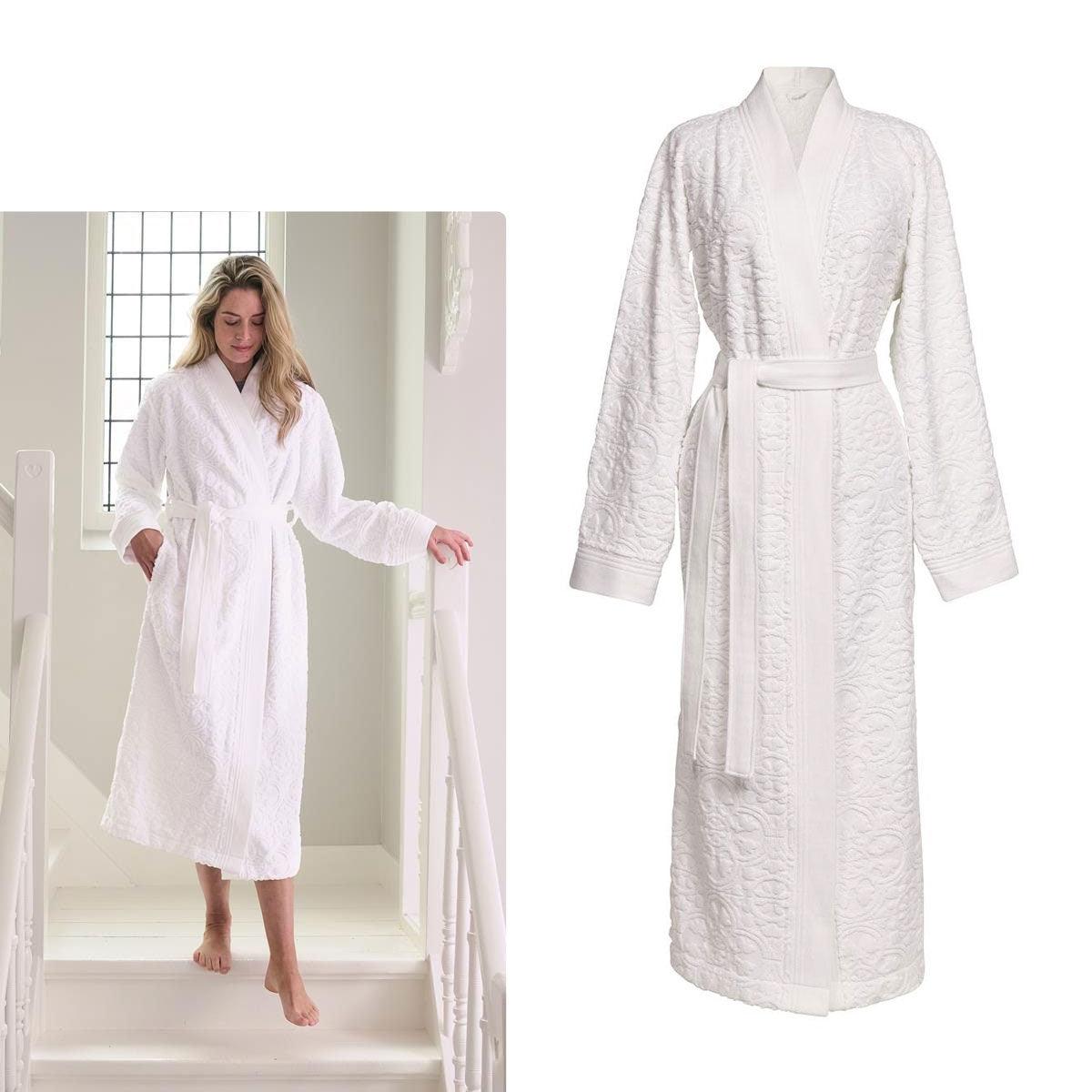 PIP Studio Mosaic de Pip White Cotton Bathrobe Extra Large - John Cootes