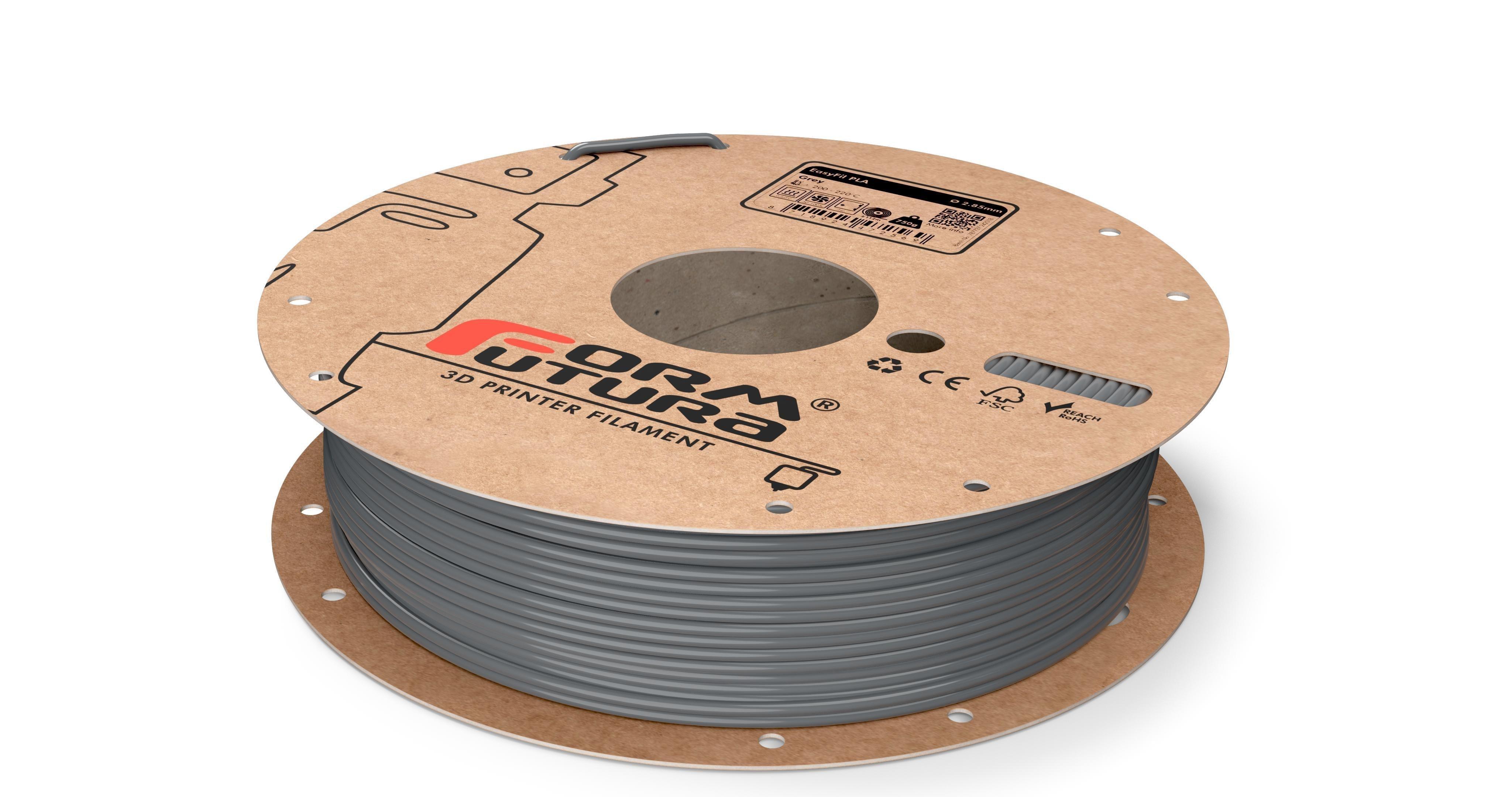 PLA Filament EasyFil PLA 1.75mm Grey 750 gram 3D Printer Filament - John Cootes