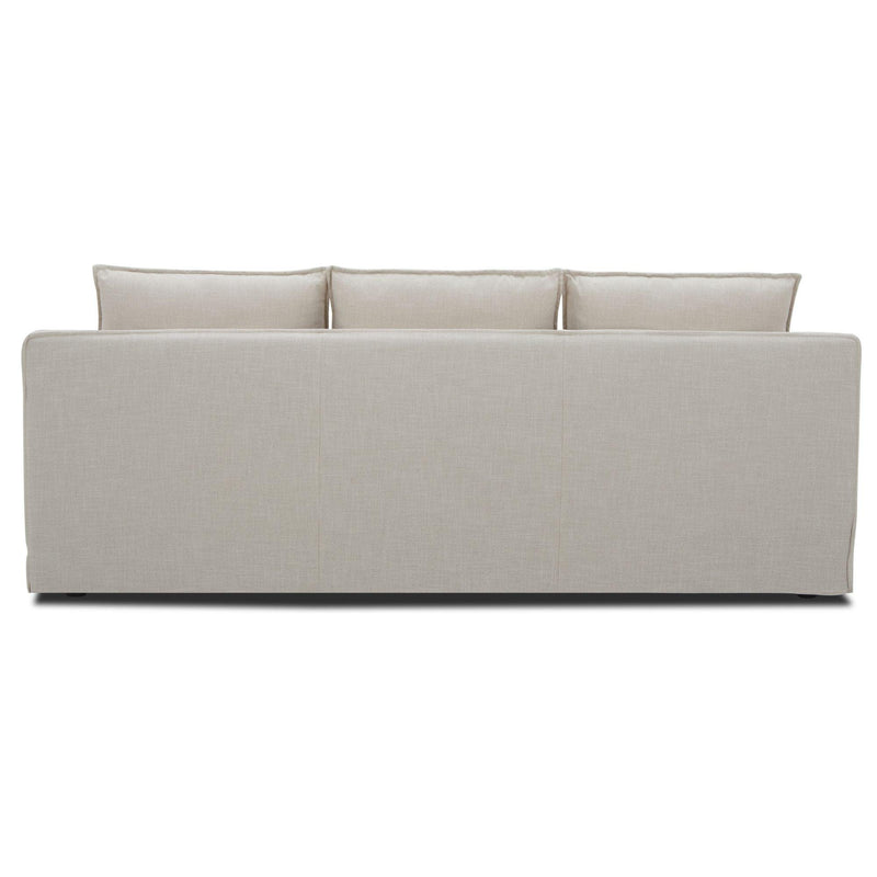 Plushy 3 Seater Sofa Fabric Uplholstered Lounge Couch - Stone - John Cootes