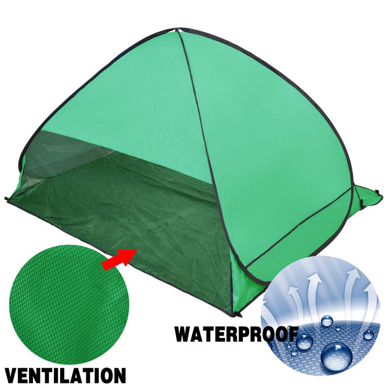 Pop Up Portable Beach Canopy Sun Shade Shelter Tent Green - John Cootes