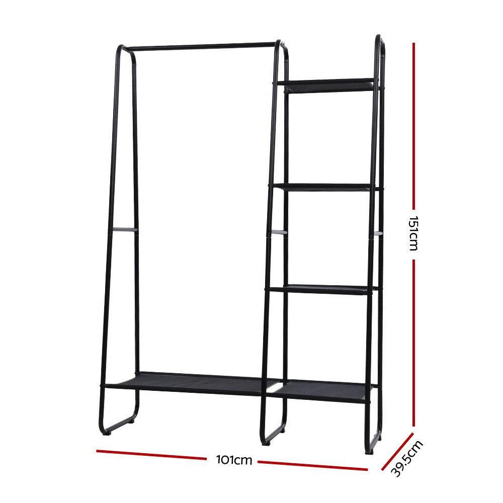 Portable Clothes Rack Garment Hanging Stand Closet Storage Organiser Shelf Home - John Cootes