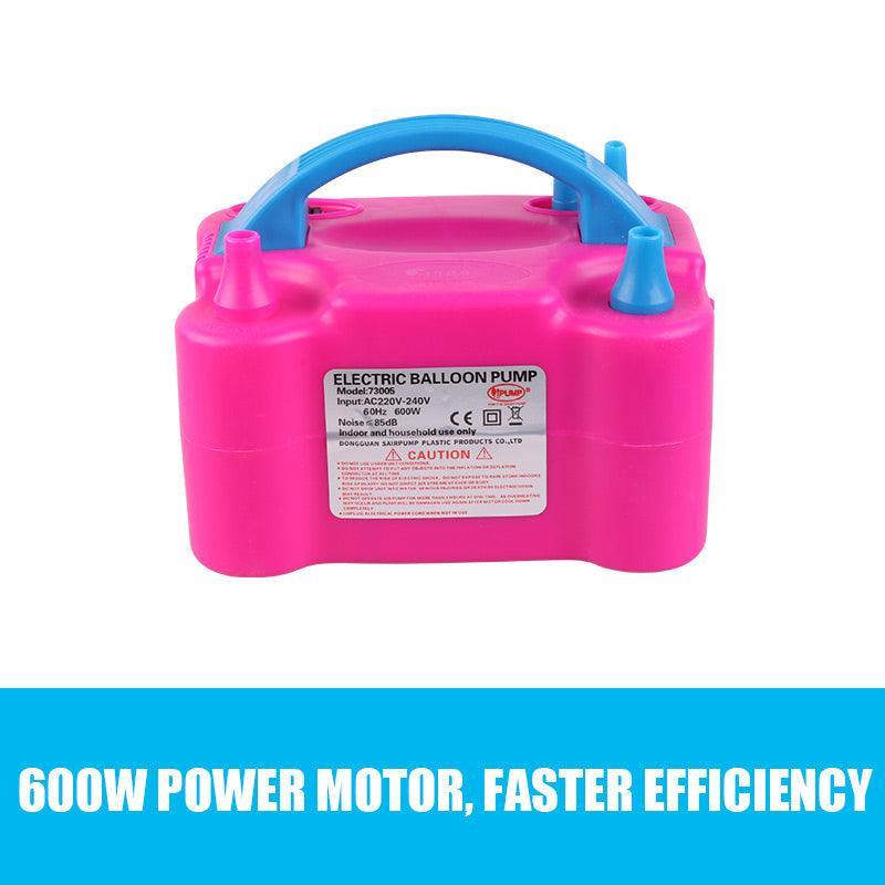 Portable Electric Balloon Air Pump+ 80PCS Ballons Inflator 600W Power 2 Nozzles - John Cootes