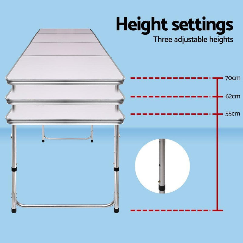 Portable Folding Camping Table 240cm - John Cootes