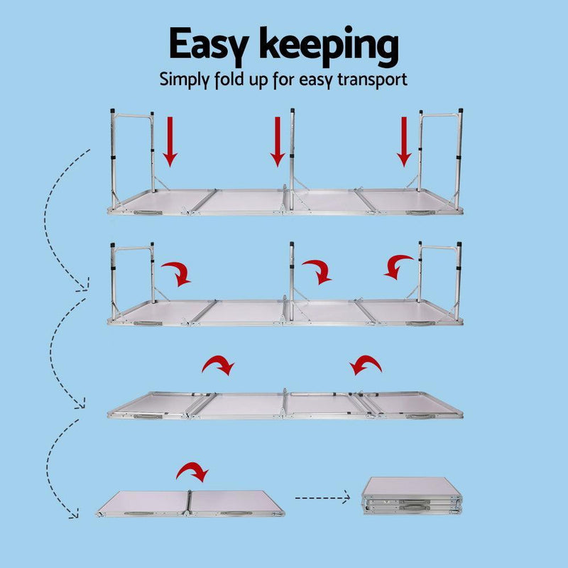 Portable Folding Camping Table 240cm - John Cootes