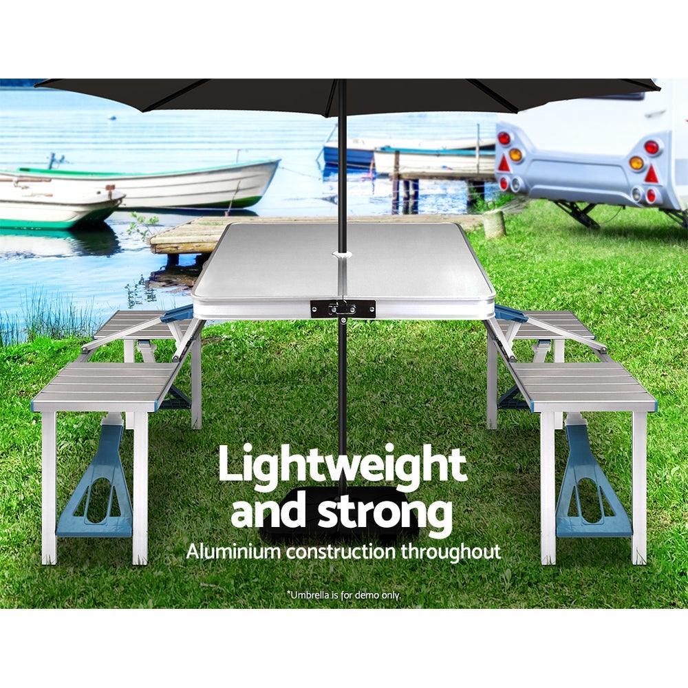 Portable Folding Camping Table and Chair Set 85cm - John Cootes