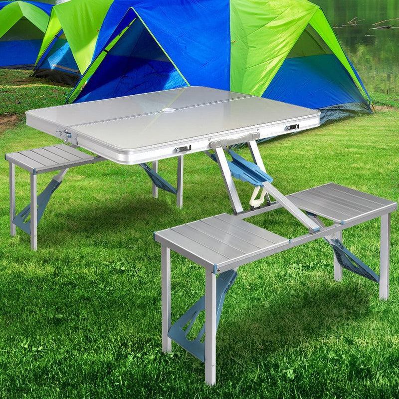 Portable Folding Camping Table and Chair Set 85cm - John Cootes