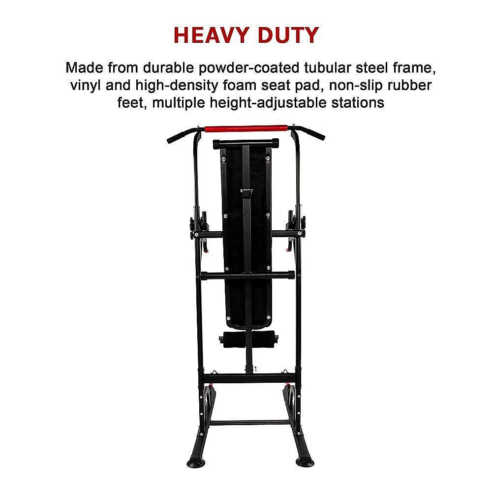 Power Tower Pull Up Weight Bench Dip Multi Station Chin Up Home Gym Equipment - John Cootes