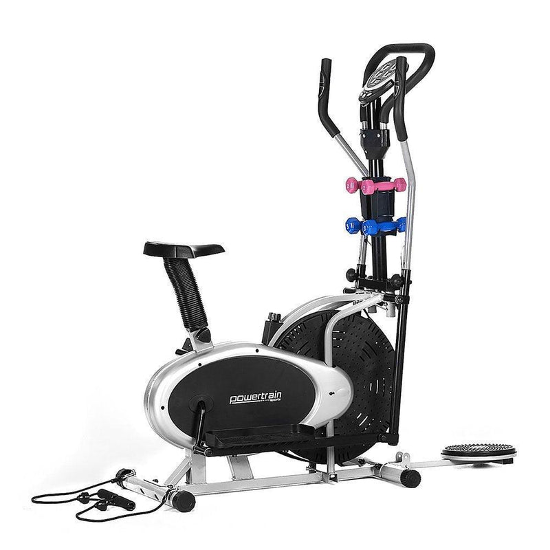 Powertrain 6-in-1 Elliptical Cross Trainer Bike with Weights and Twist Disc - John Cootes