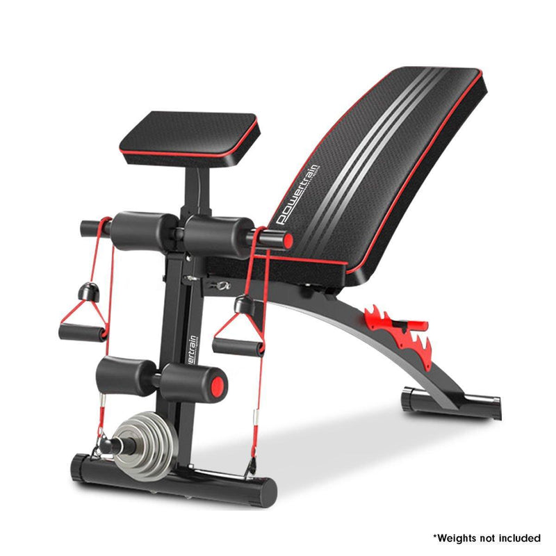Powertrain Adjustable FID Home Gym Bench with Preacher Curl Pad - John Cootes