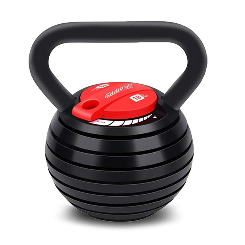 Powertrain Adjustable Kettle Bell Weights Dumbbell 18kg - John Cootes