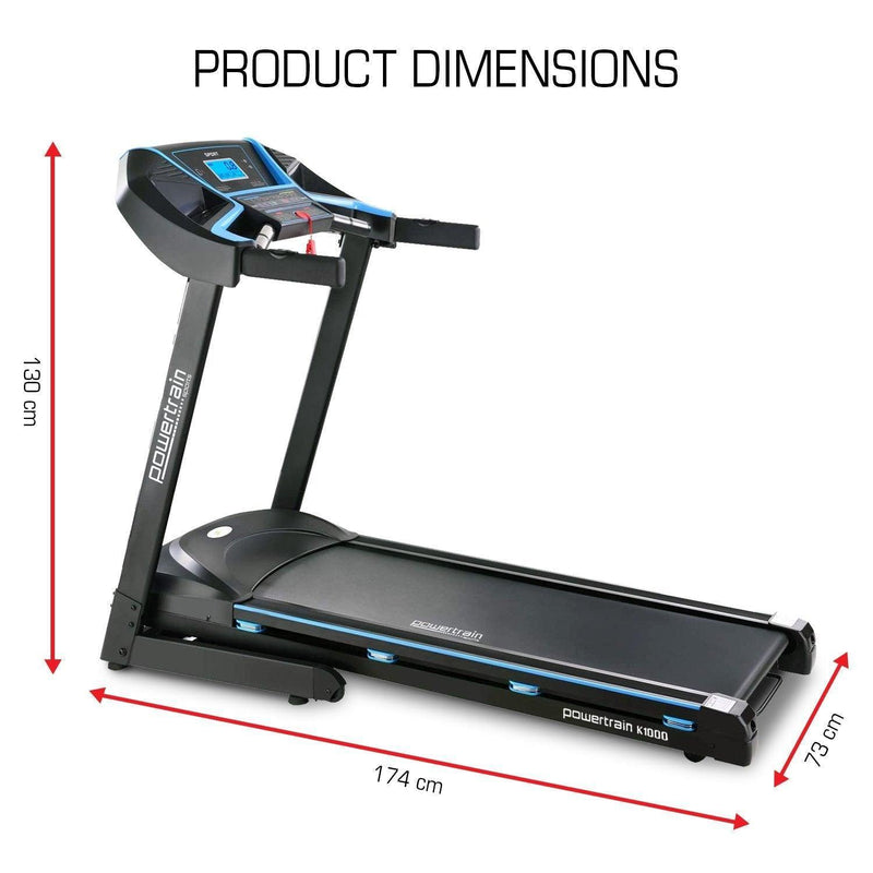 Powertrain K1000 Foldable Treadmill with Incline for Home Gym Cardio - John Cootes
