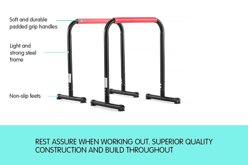 Powertrain Pair Dip Bar Parallette Stand Workout Station - John Cootes