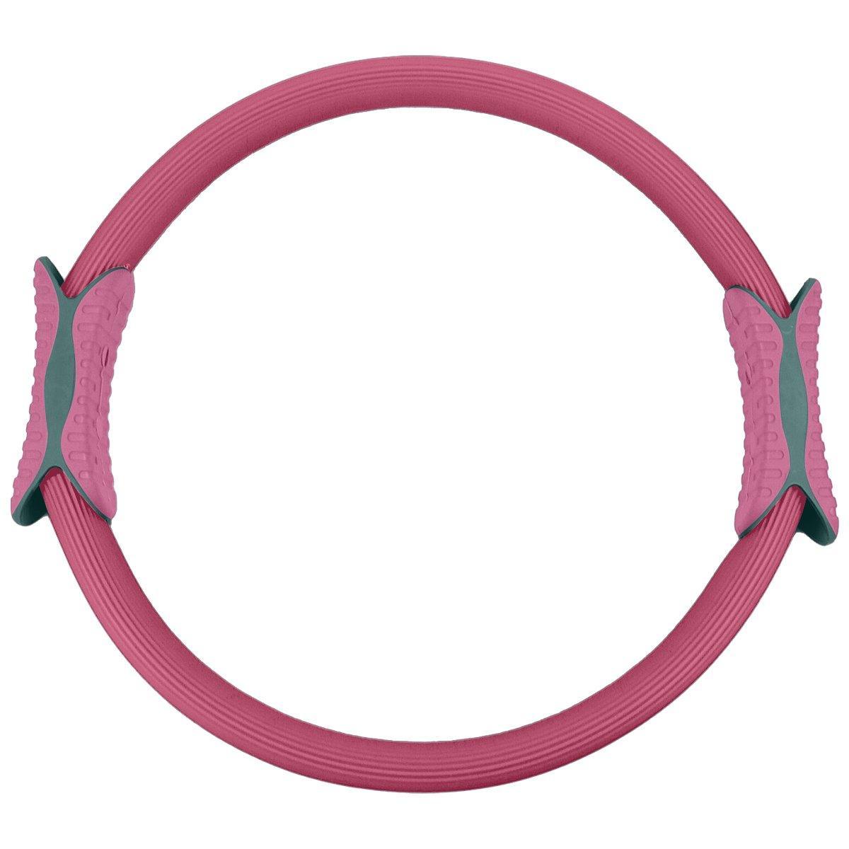 Powertrain Pilates Ring Band Yoga Home Workout Exercise Band Pink - John Cootes