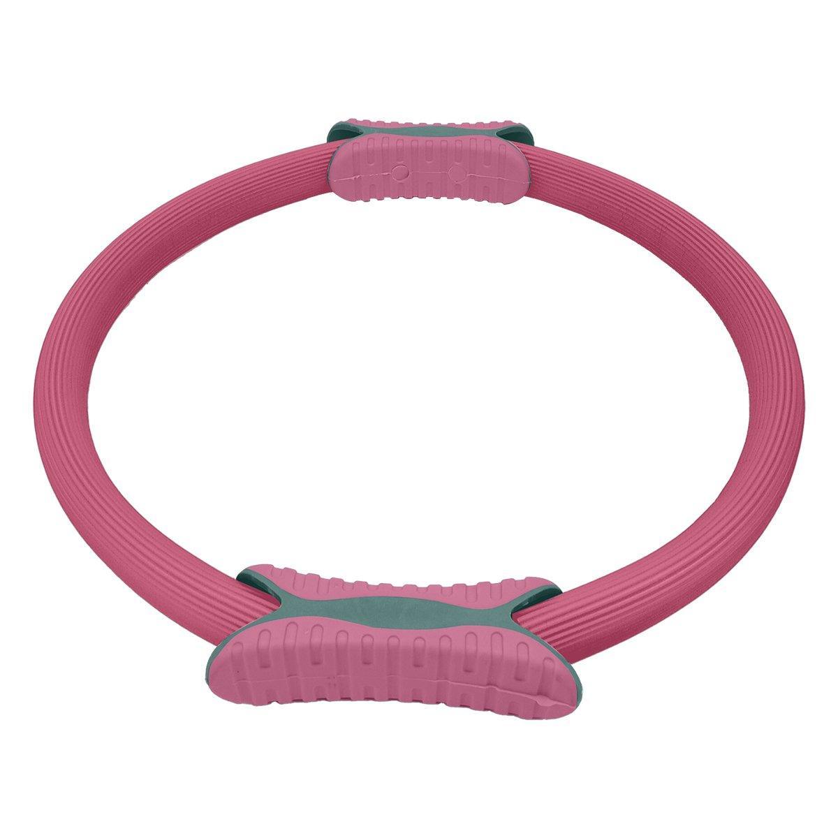 Powertrain Pilates Ring Band Yoga Home Workout Exercise Band Pink - John Cootes