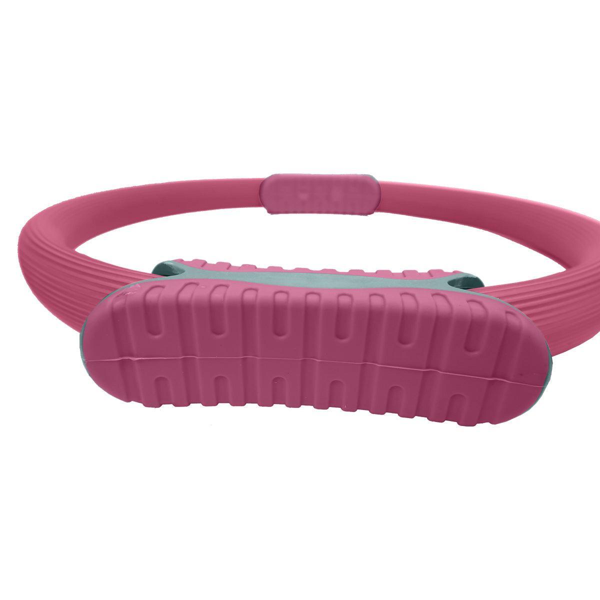 Powertrain Pilates Ring Band Yoga Home Workout Exercise Band Pink - John Cootes