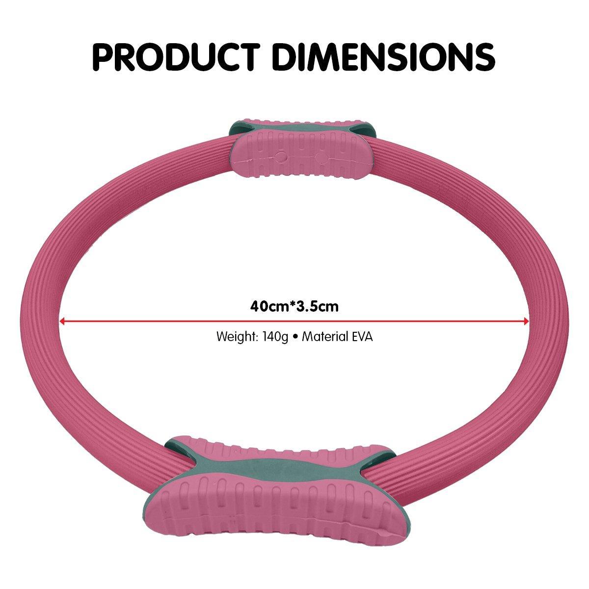 Powertrain Pilates Ring Band Yoga Home Workout Exercise Band Pink - John Cootes