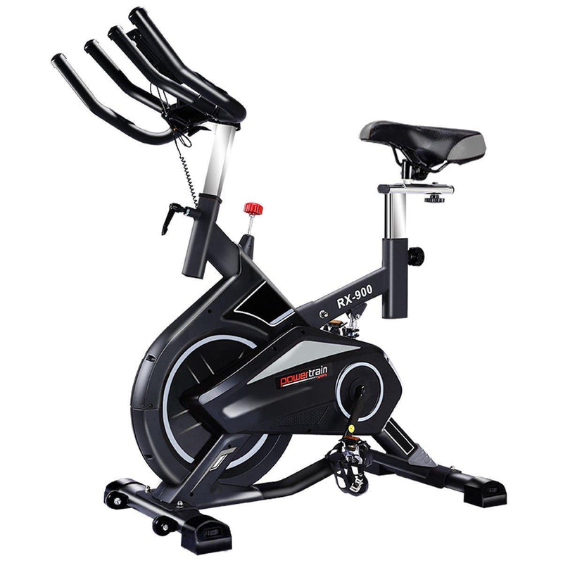 Powertrain RX-900 Exercise Spin Bike Cardio Cycling - Silver - John Cootes