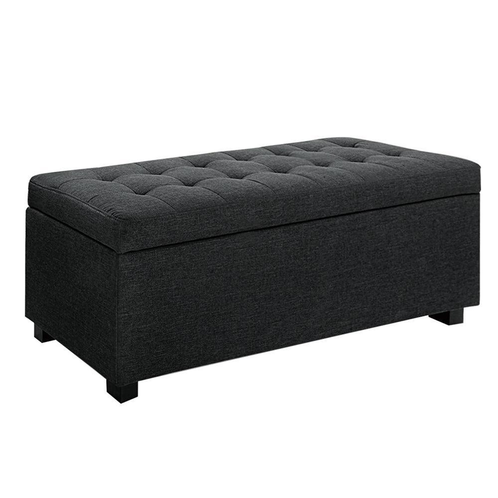 Premium Storage Ottoman - Charcoal - John Cootes