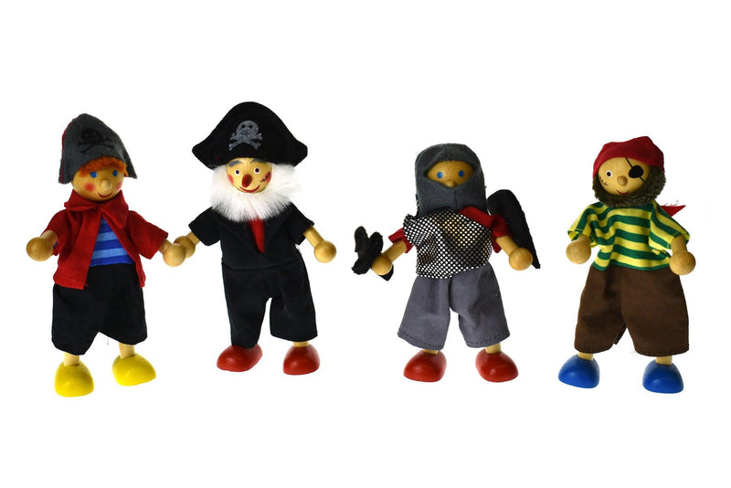 PRICE FOR 4 ASSORTED PIRATE FLEXI DOLL - John Cootes