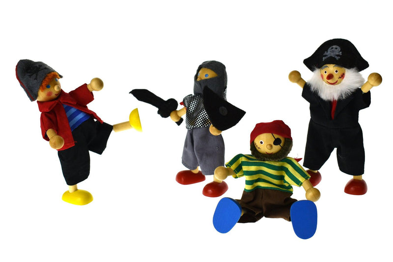 PRICE FOR 4 ASSORTED PIRATE FLEXI DOLL - John Cootes