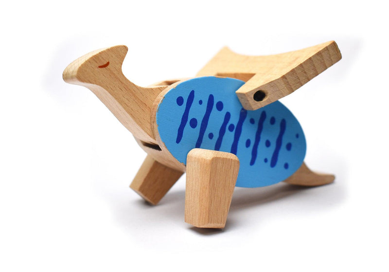 PRICE FOR 6 ASSORTED WOODEN DINOSAUR - John Cootes