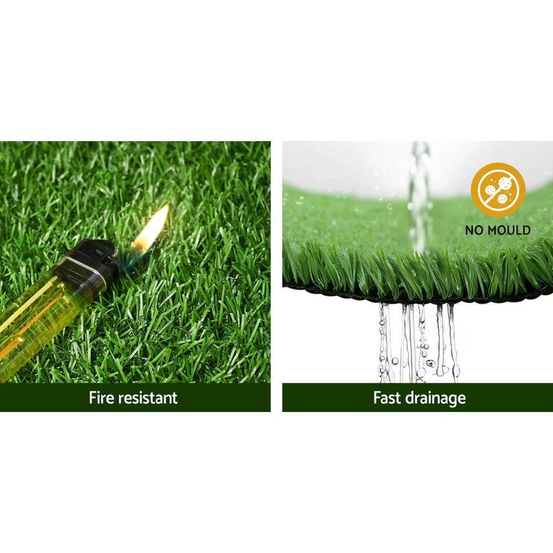 Primeturf Artificial Grass 17mm 1mx10m 10sqm Synthetic Fake Turf Plants Plastic Lawn Olive - John Cootes