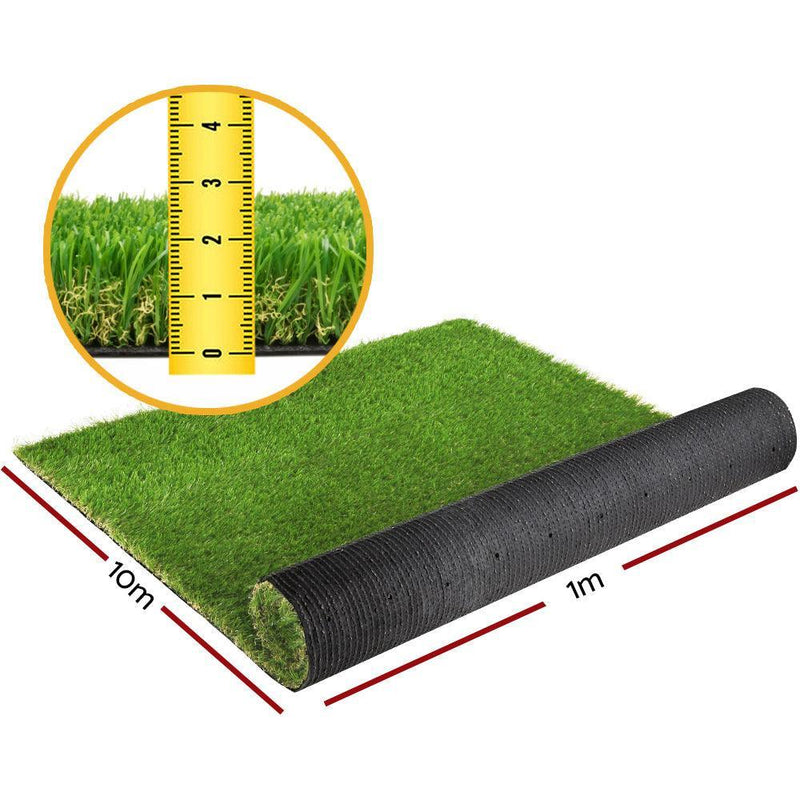 Primeturf Artificial Grass 20mm 1mx10m 10sqm Synthetic Fake Turf Plants Plastic Lawn 4-coloured - John Cootes