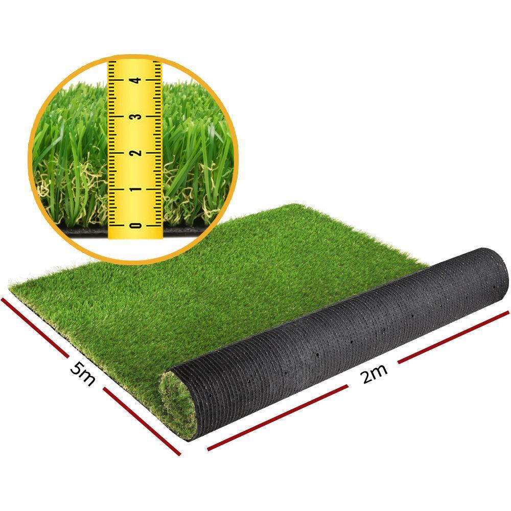 Primeturf Artificial Grass 30mm 2mx5m 10sqm Synthetic Fake Turf Plants Plastic Lawn 4-coloured - John Cootes