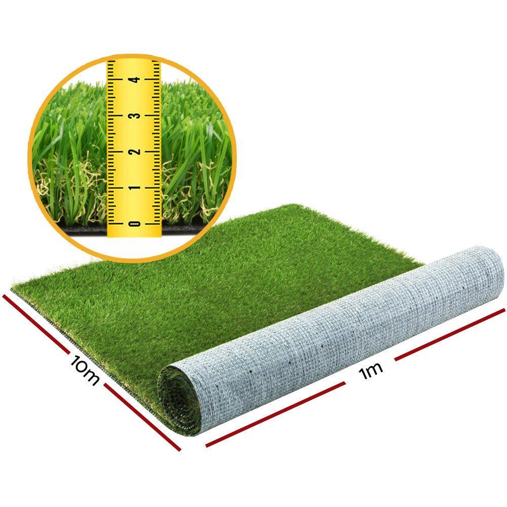 Primeturf Artificial Grass Synthetic 30mm 1mx10m 10sqm Fake Turf Plants Lawn 4-coloured - John Cootes