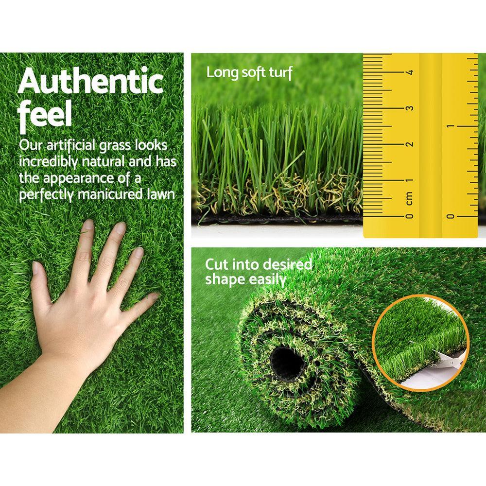 Primeturf Artificial Grass Synthetic Fake Lawn 2mx5m Turf Plastic Plant 30mm - John Cootes