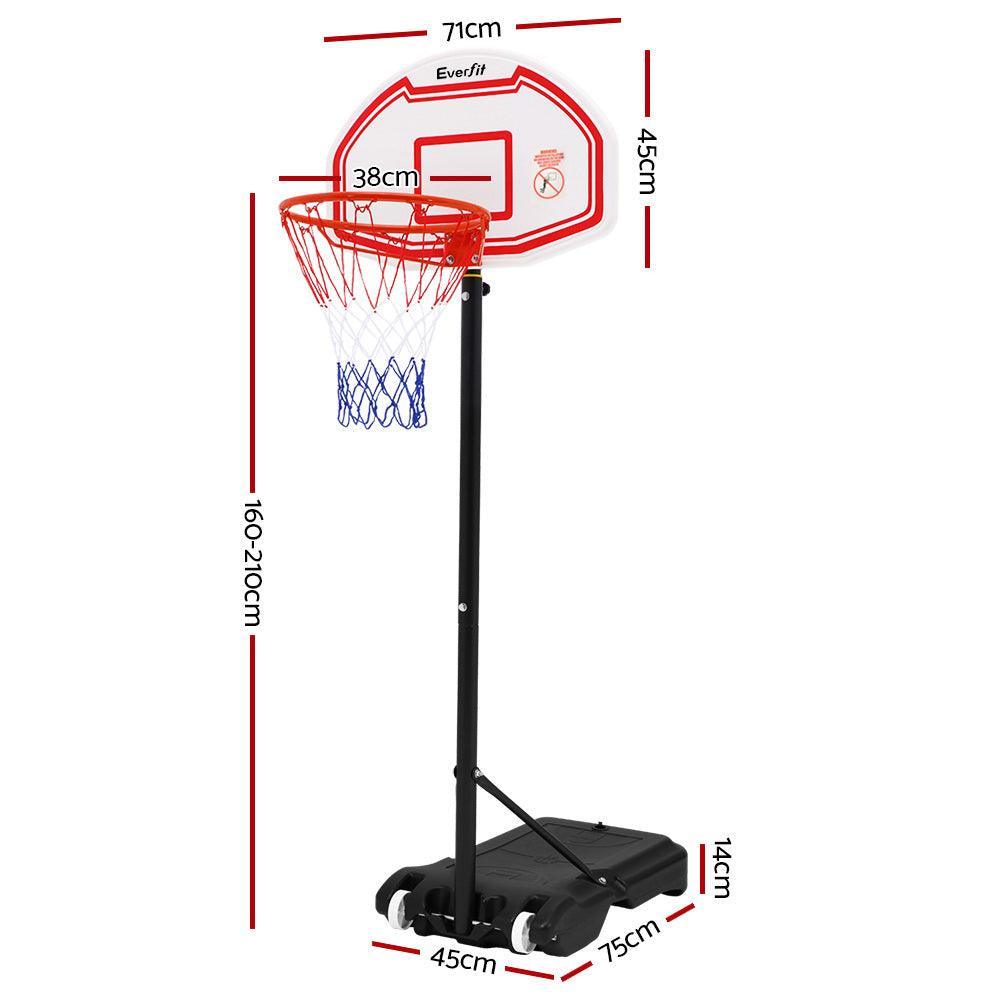 Pro Portable Basketball Stand System Hoop Height Adjustable Net Ring - John Cootes