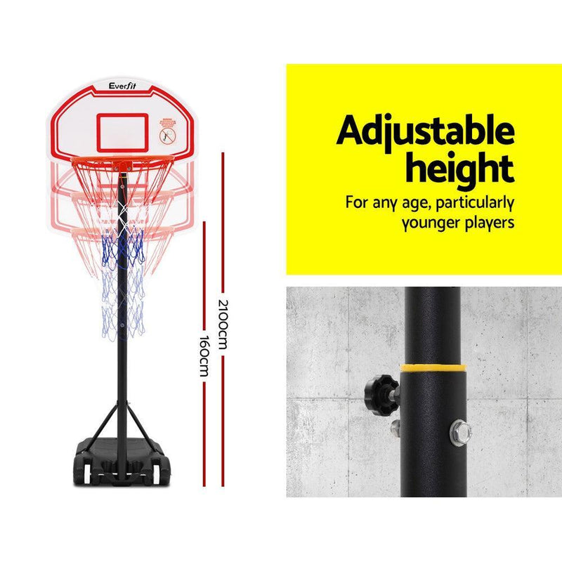 Pro Portable Basketball Stand System Hoop Height Adjustable Net Ring - John Cootes