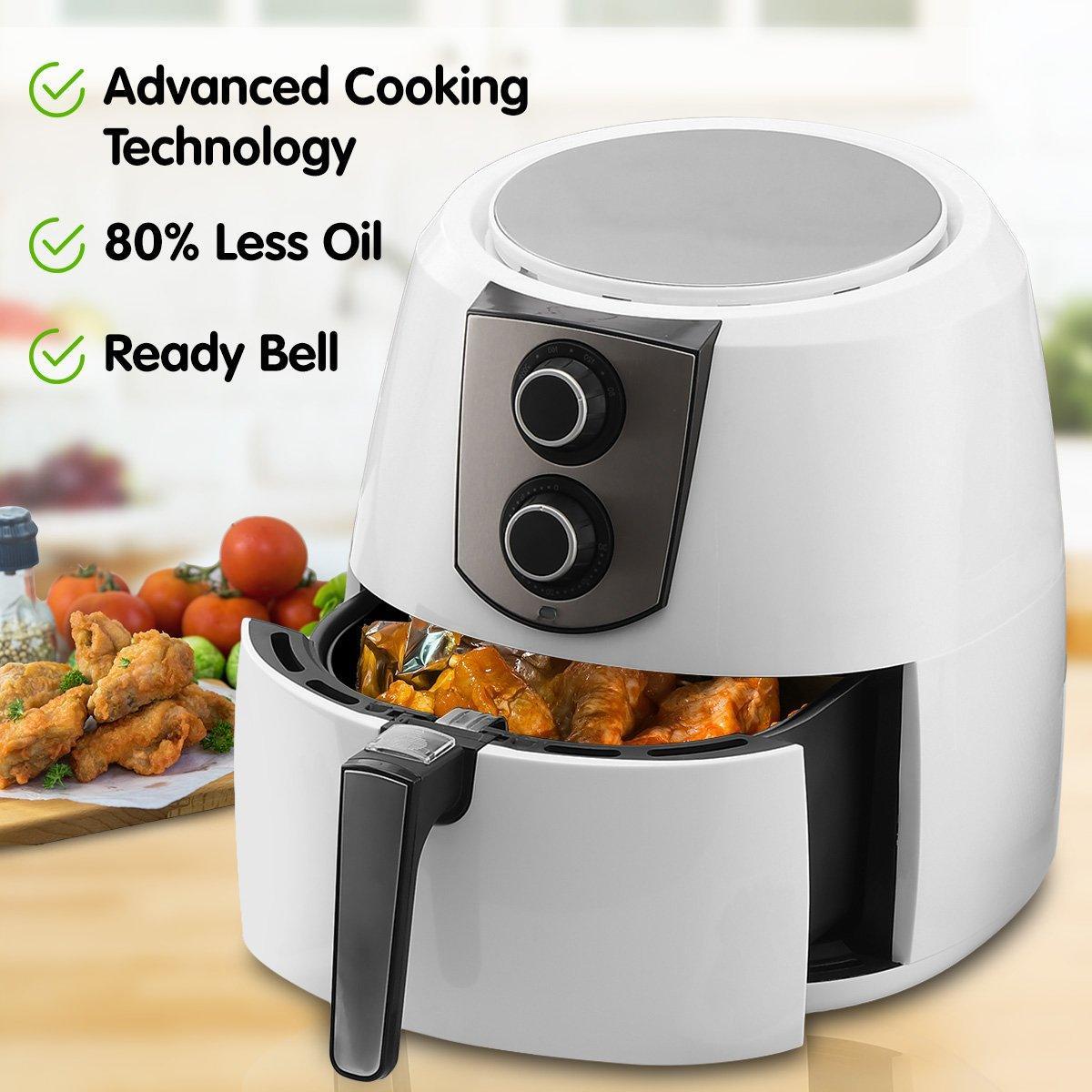 Pronti 7.2L 1800W Air Fryer Cooker Kitchen Oven White - John Cootes